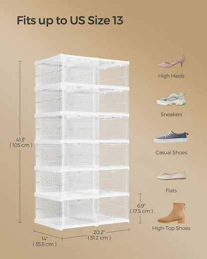 Pack of Foldable Shoe Boxes
