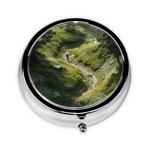 Nature Cycling Scenic Portable Storage Box | Compact Metal Pill/Accessory Case