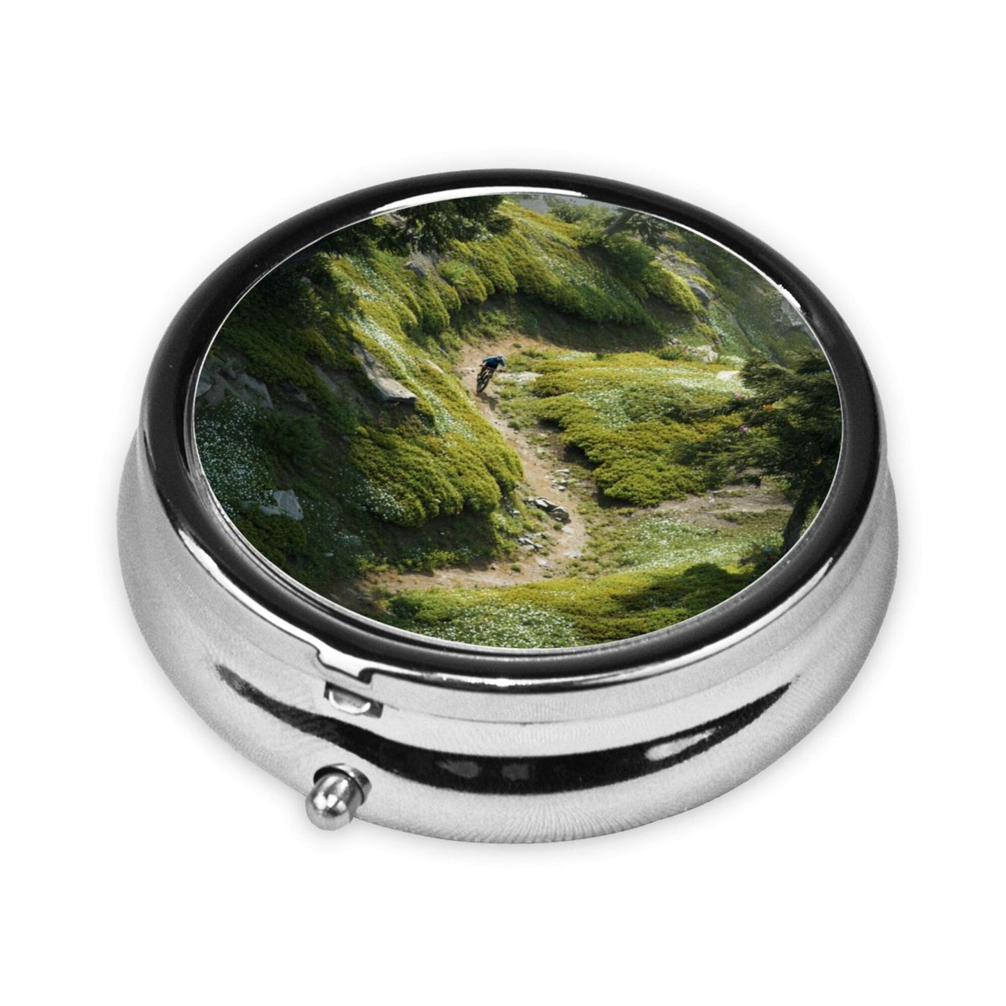Nature Cycling Scenic Portable Storage Box | Compact Metal Pill/Accessory Case