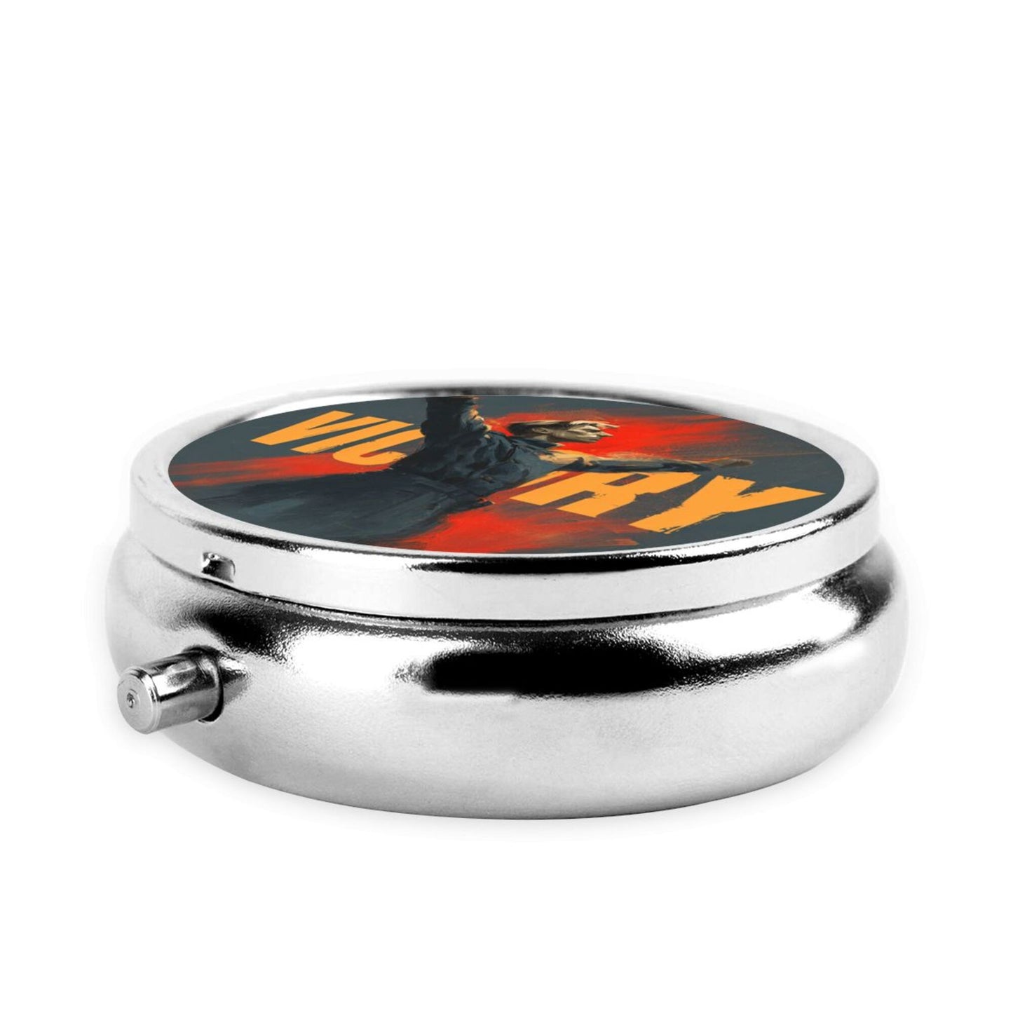 Vintage Art Portable Pill Box – Creative Round Storage Case