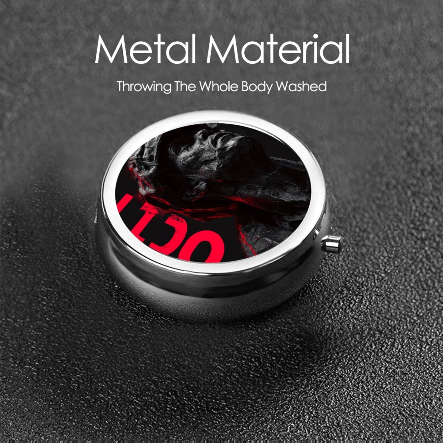 Retro Soldier Sculpture Portable Storage Box – Mini Metal Pill Case/Jewelry Holder