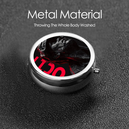 Retro Soldier Sculpture Portable Storage Box – Mini Metal Pill Case/Jewelry Holder